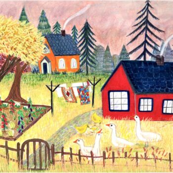 FALL SUNSET IN THE FARM